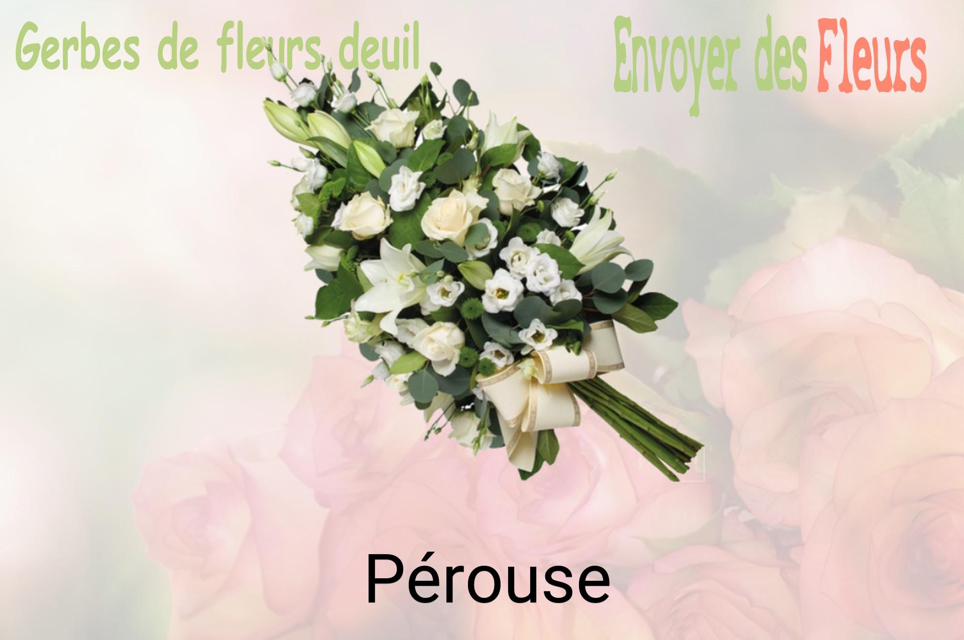 Gerbe de fleurs de deuil livrée à Pérouse